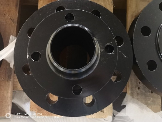 Wn 150lbs หน้าแปลนท่อเกลียว Dn200 Asme A105n สีดำ
