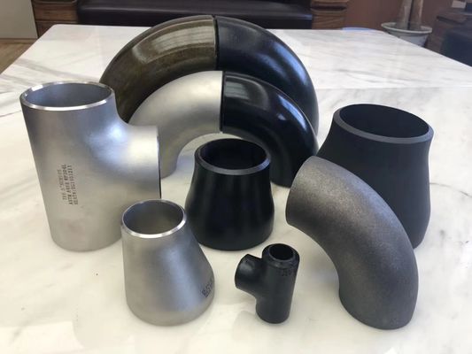45D 90D 180D ข้อต่อท่อเชื่อมเหล็กกล้าคาร์บอน ASME B16.9 B16.28 A234WPB