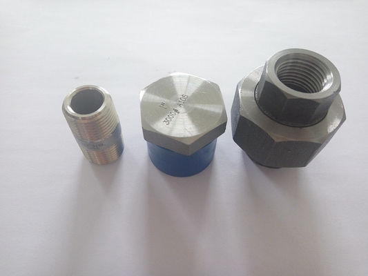ฟิตติ้งฟอร์จเหล็กกล้าคาร์บอน ASME B16.11 3000 # เกลียว SS ฟอร์จฟิตติ้ง