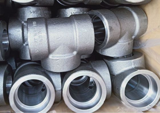 ASME B16.11 A105 Elbow 3000 Lbs ซ็อกเก็ตการเชื่อมแบบเกลียวข้อต่อเหล็กปลอมแปลง