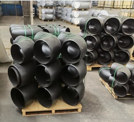 ASME B16.9 ข้อต่อท่อเชื่อมชน SCH10 SCH20 STD SCH40 SCH80 ข้อศอกเหล็กสีดำ