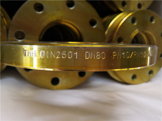 DIN EN1092-1 ฟอร์จแปลนหน้าแปลนเชื่อมคอลื่นบนหน้าแปลนแบนเกลียวแบบเกลียว