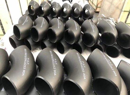 30 องศา 60 องศา 120 องศาก้นเชื่อมท่อเหล็กข้อศอกไม่มีรอยต่อ SCH40 A234 WPB