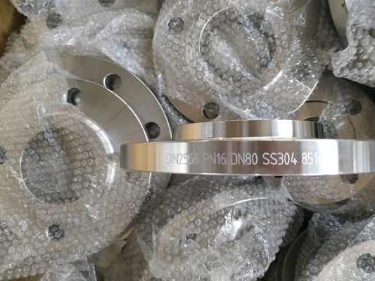 เหล็ก Wnrf Pn25 Ss316 หน้าแปลนท่อชุบสังกะสีภาพวาดสีเหลือง Bs4504 Standard